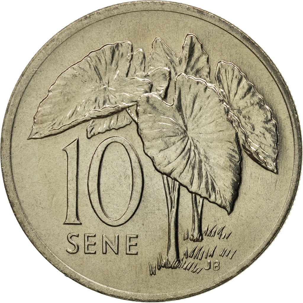 Samoa, 10 Sene, 1974, MS(65-70), Copper-nickel, KM:15