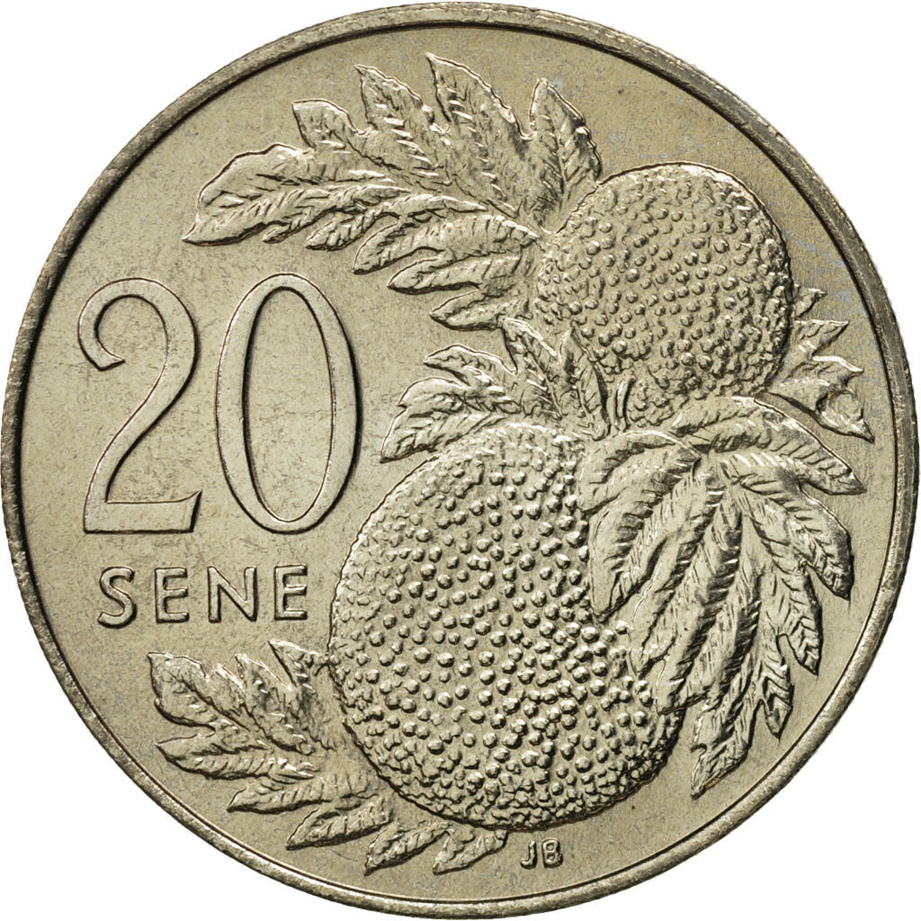 Coin, Samoa, 20 Sene, 1974, MS(65-70), Copper-nickel, KM:16