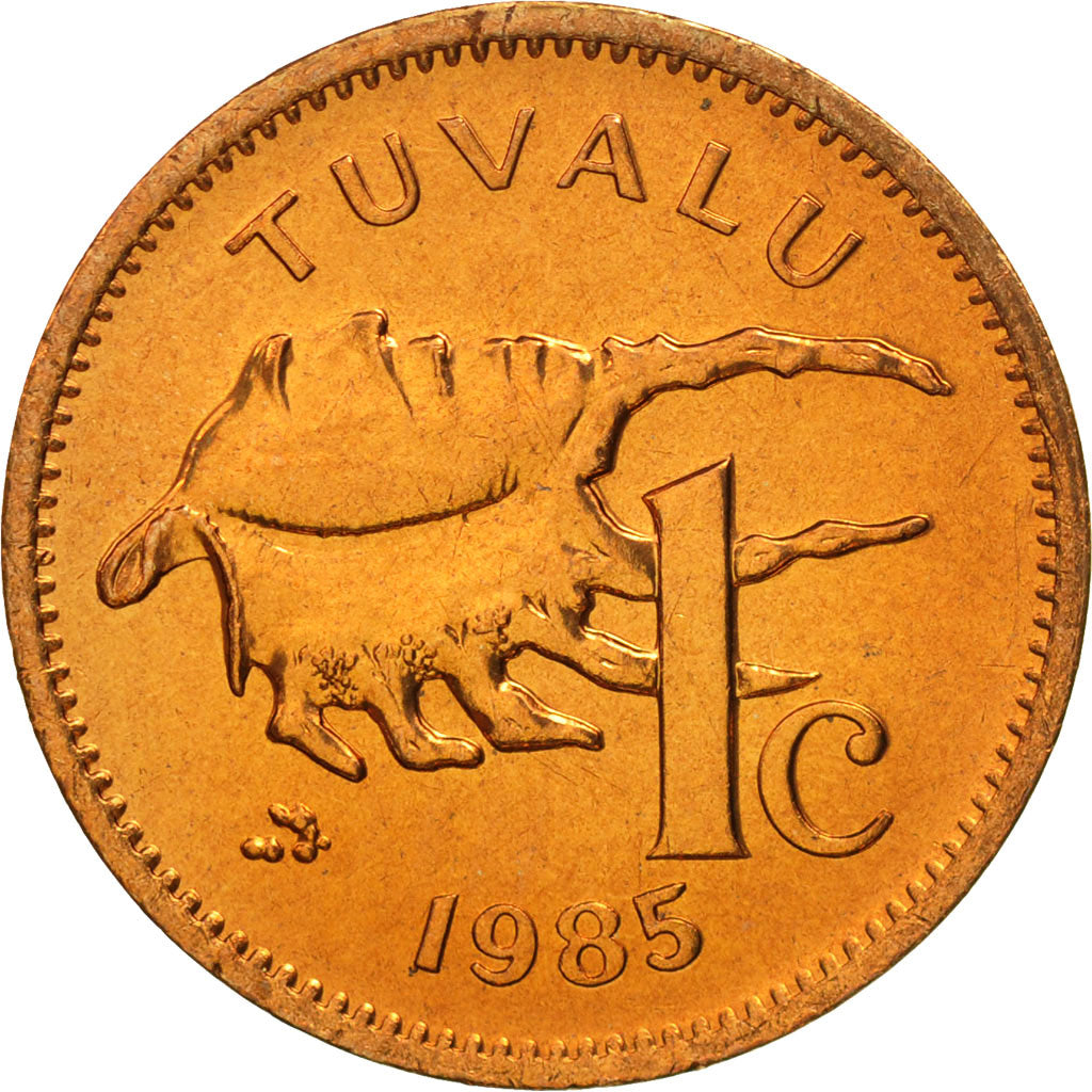 Tuvalu, Elizabeth II, Cent, 1985, British Royal Mint, MS(65-70), Bronze, KM:1