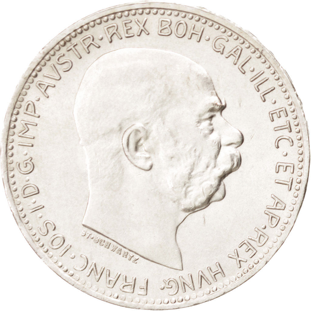 AUSTRIA, Corona, 1916, KM #2820, AU(55-58), Silver, 5.02