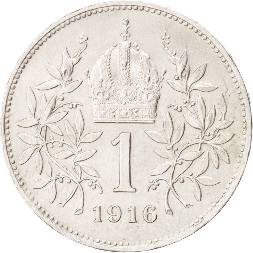 AUSTRIA, Corona, 1916, KM #2820, AU(55-58), Silver, 5.02