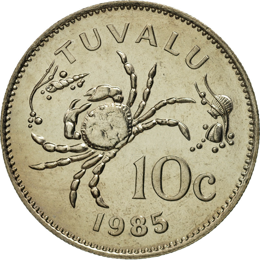 Tuvalu, Elizabeth II, 10 Cents, 1985, British Royal Mint, MS(65-70)