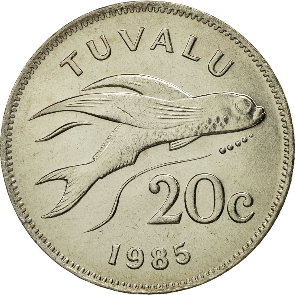 Tuvalu, Elizabeth II, 20 Cents, 1985, British Royal Mint, MS(65-70)