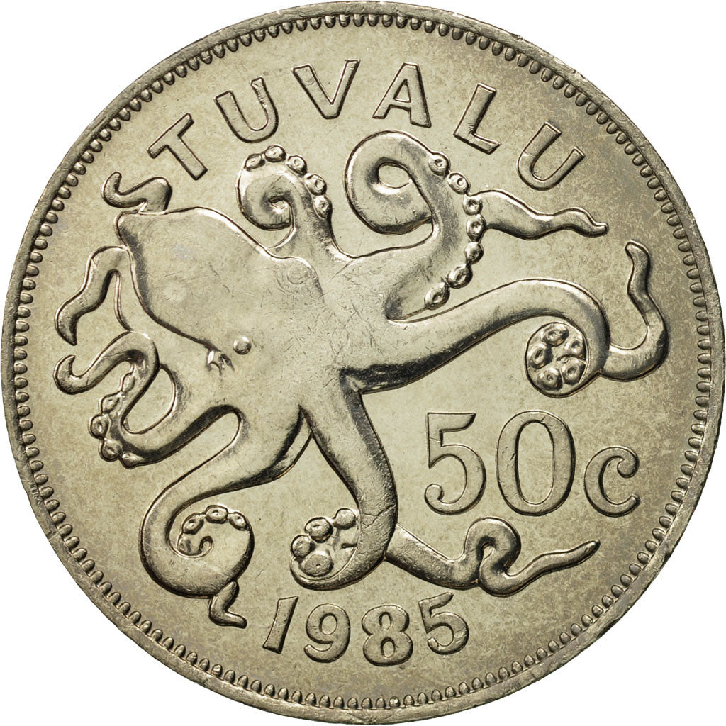 Tuvalu, Elizabeth II, 50 Cents, 1985, British Royal Mint, MS(65-70)