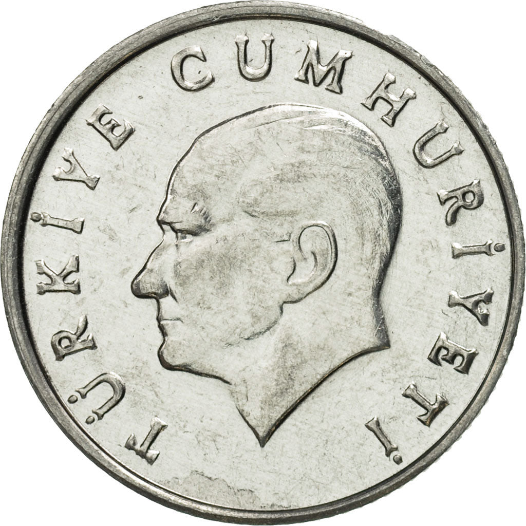 Turkey, 5 Lira, 1987, MS(65-70), Aluminum, KM:963