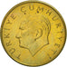 Moneta, Turcja, 100 Lira, 1989, MS(63), Aluminium-Brąz, KM:988