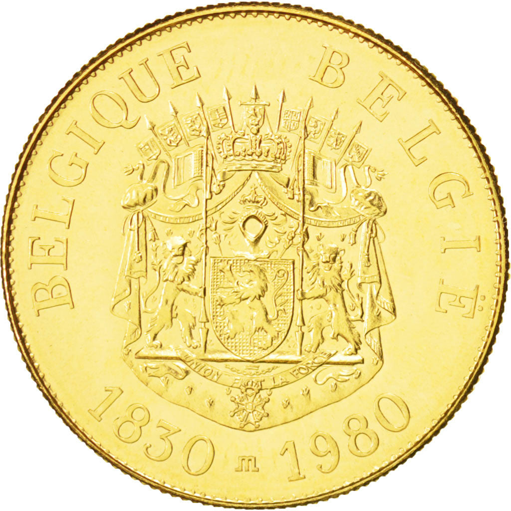 Belgium, Medal, 1980, MS(65-70), Gold, 6.45