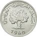 Coin, Tunisia, Millim, 1960, MS(65-70), Aluminum, KM:280