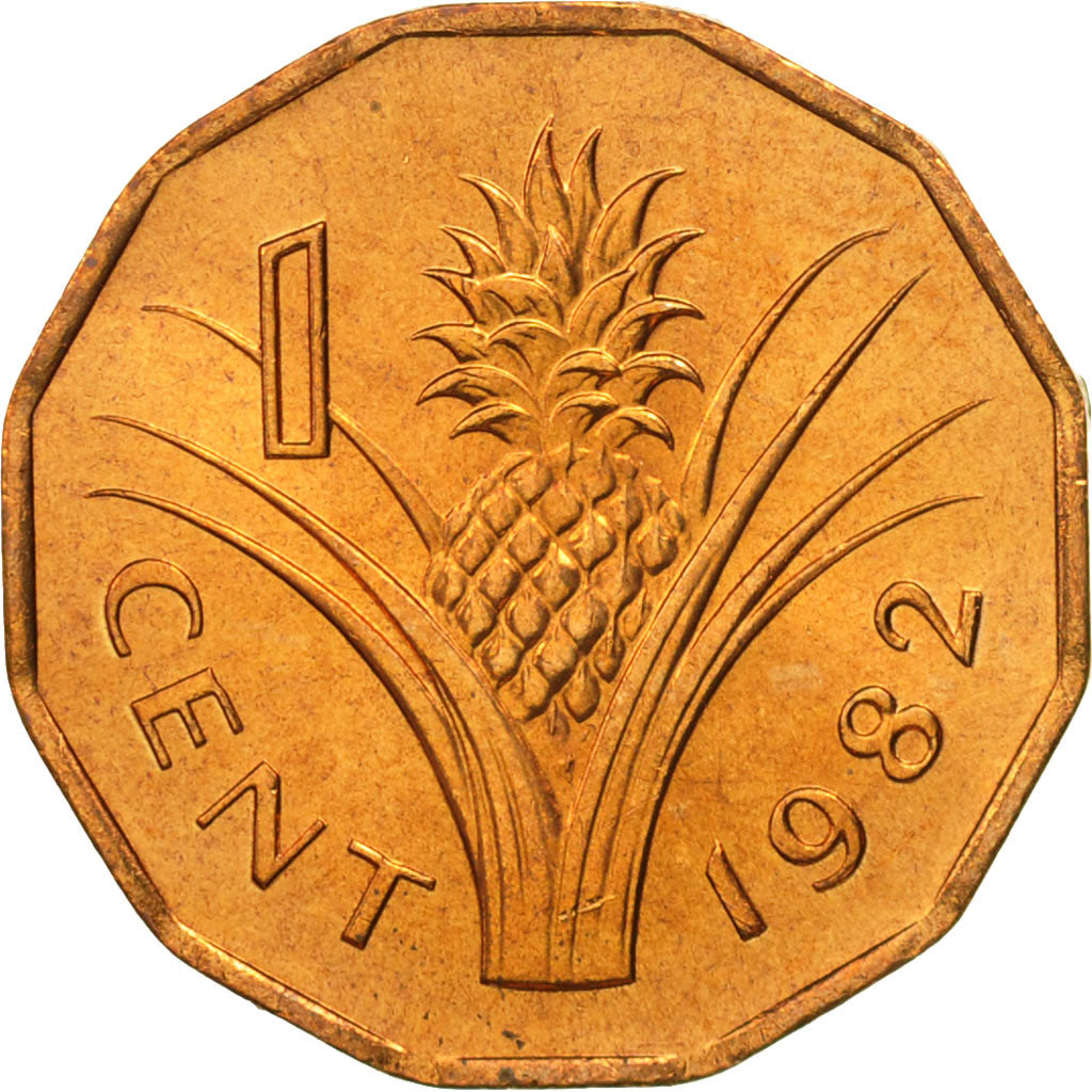 Coin, Swaziland, Sobhuza II, Cent, 1982, British Royal Mint, MS(65-70), Bronze