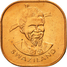 Moneta, Suazi, Sobhuza II, 2 Cents, 1982, British Royal Mint, MS(65-70), Bronze