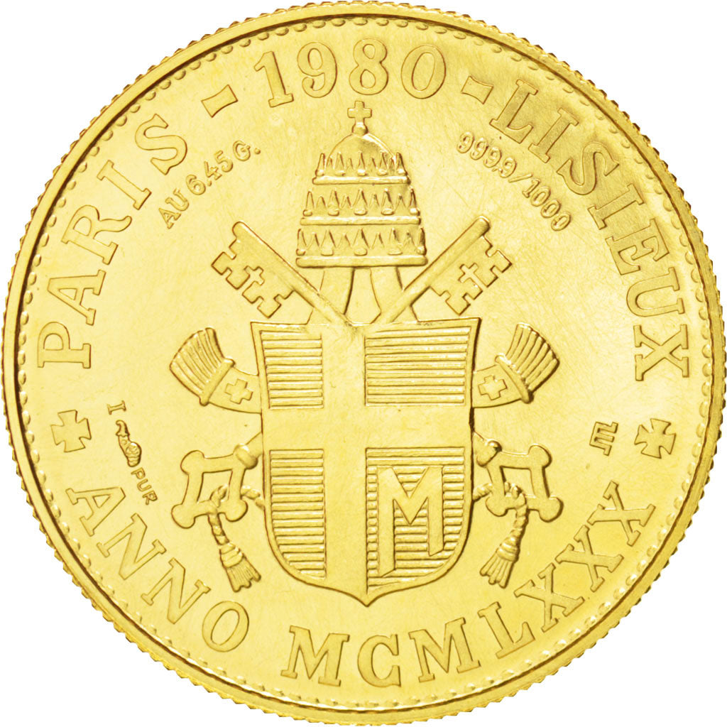 Vatican, Medal, 1980, MS(65-70), Gold, 6.45