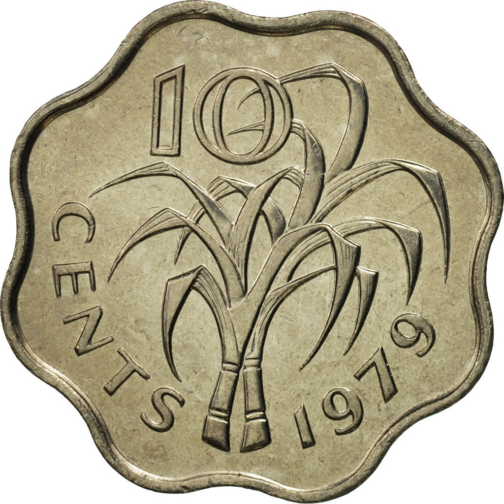 Coin, Swaziland, Sobhuza II, 10 Cents, 1979, British Royal Mint, MS(65-70)