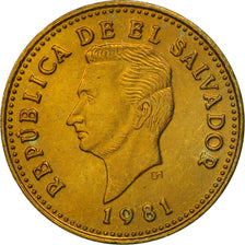 El Salvador, Centavo, 1981, Guatemala City, Guatemala, MS(65-70), Brass