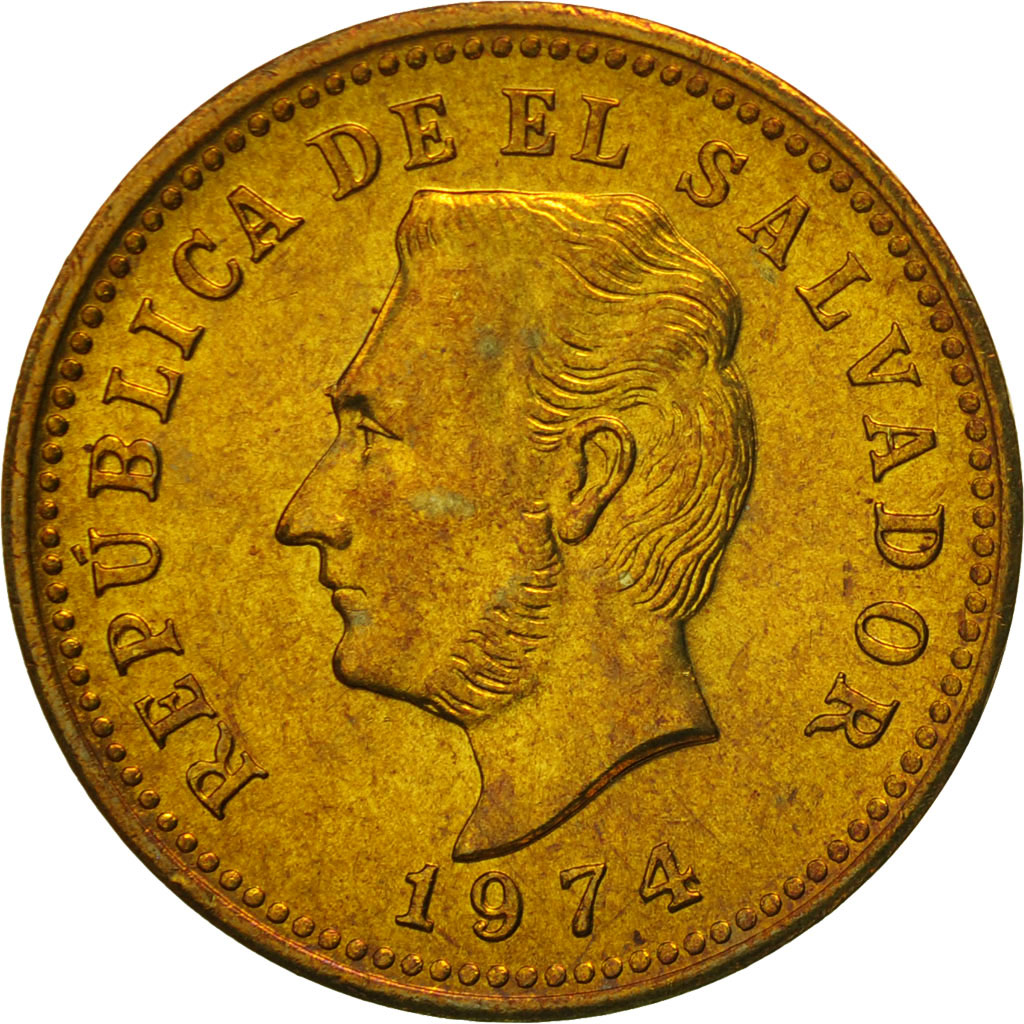 El Salvador, 3 Centavos, 1974, British Royal Mint, England, MS(65-70)