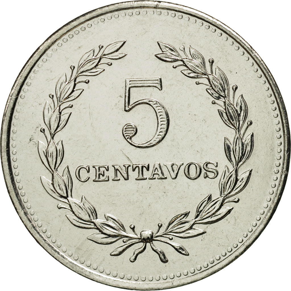 Coin, El Salvador, 5 Centavos, 1984, British Royal Mint, MS(65-70), Nickel Clad