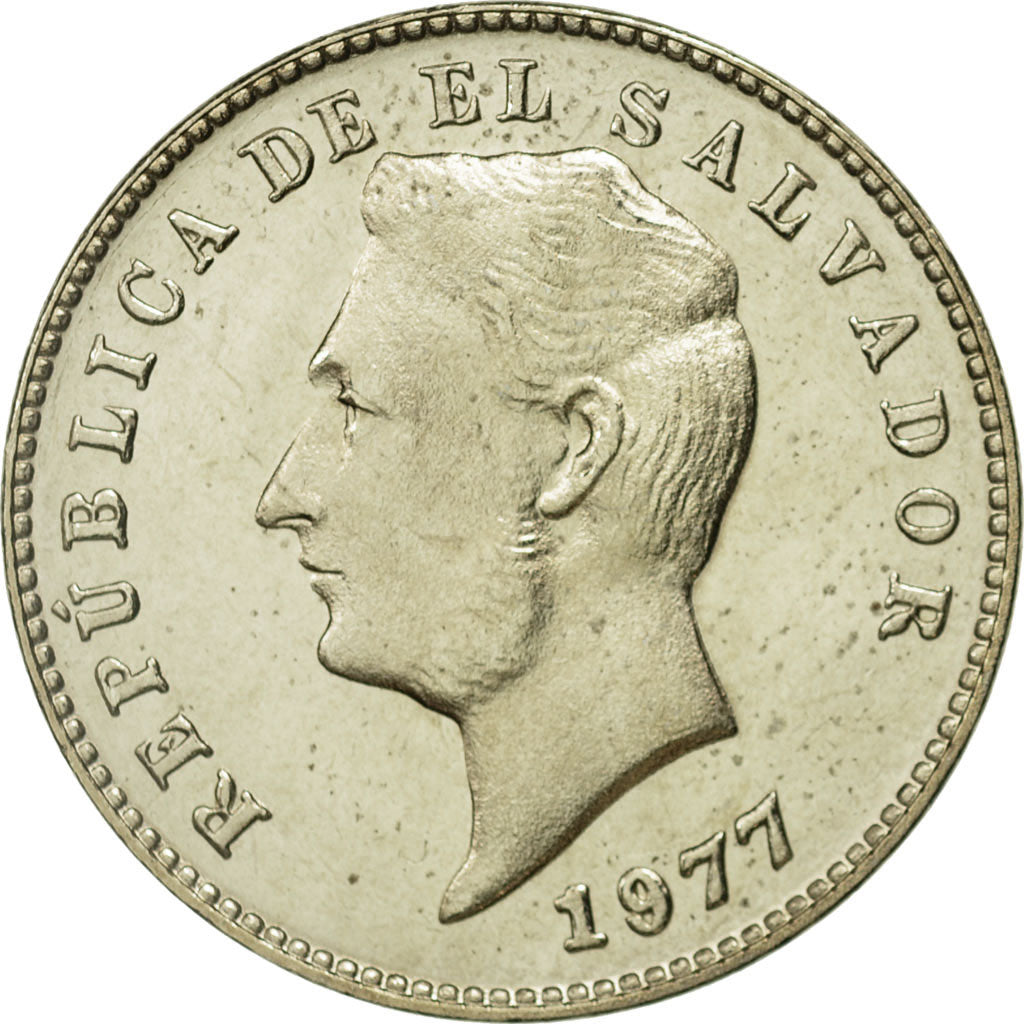 El Salvador, 10 Centavos, 1977, Vereinigte Deutsche Metall, Germany, MS(65-70)
