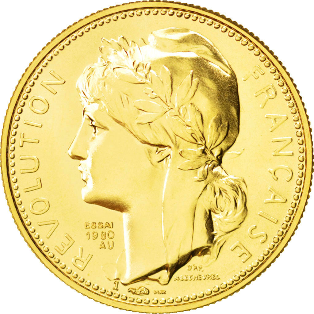 FRANCE, French Fifth Republic, Medal, 1989, MS(65-70), Gold, 6.45