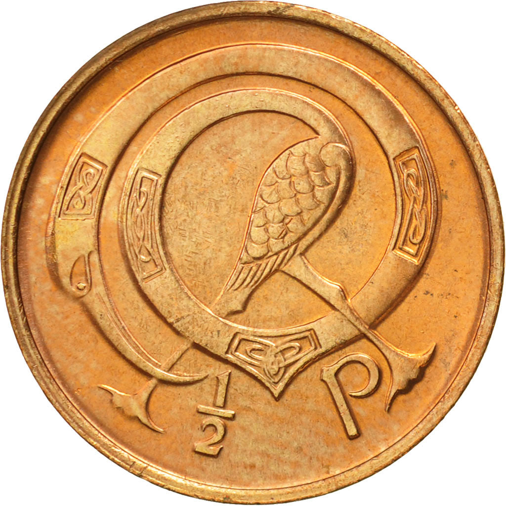 Coin, IRELAND REPUBLIC, 1/2 Penny, 1980, MS(65-70), Bronze, KM:19