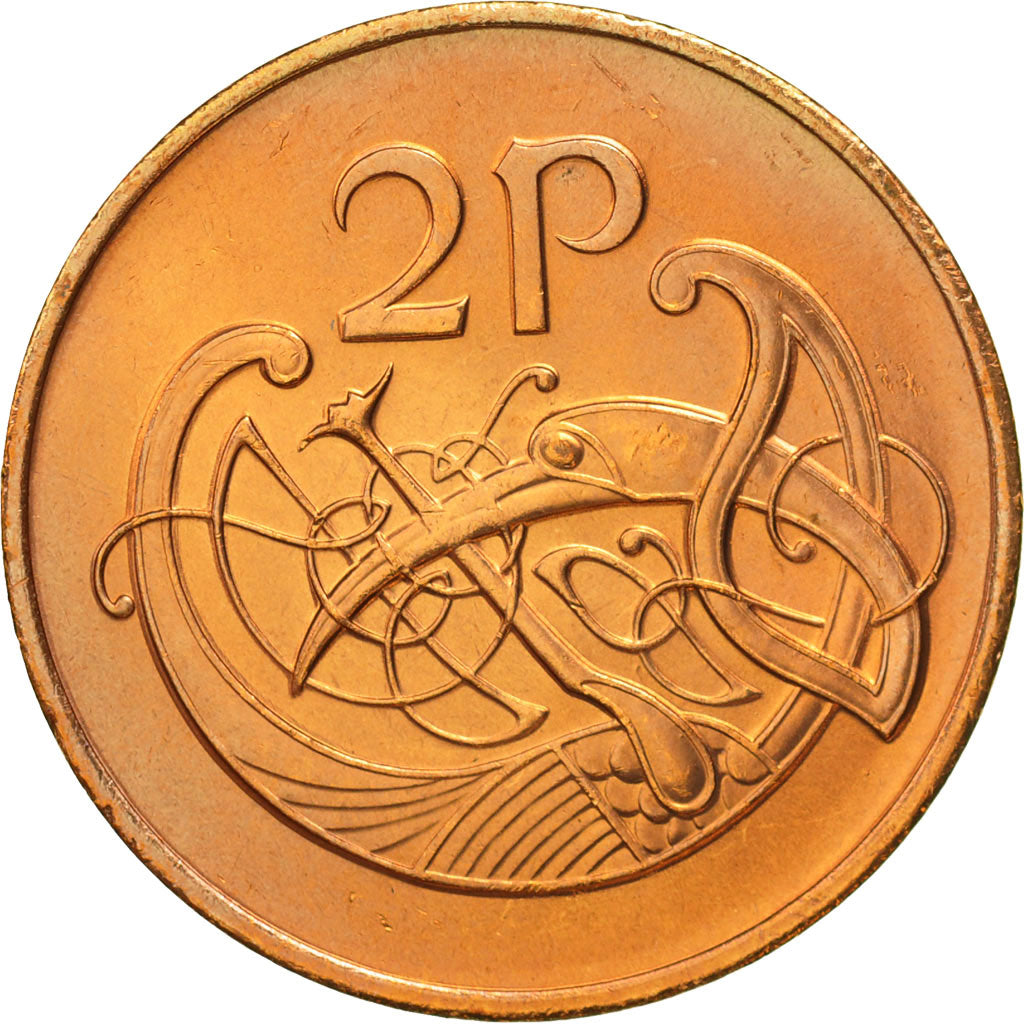Coin, IRELAND REPUBLIC, 2 Pence, 1980, MS(65-70), Bronze, KM:21