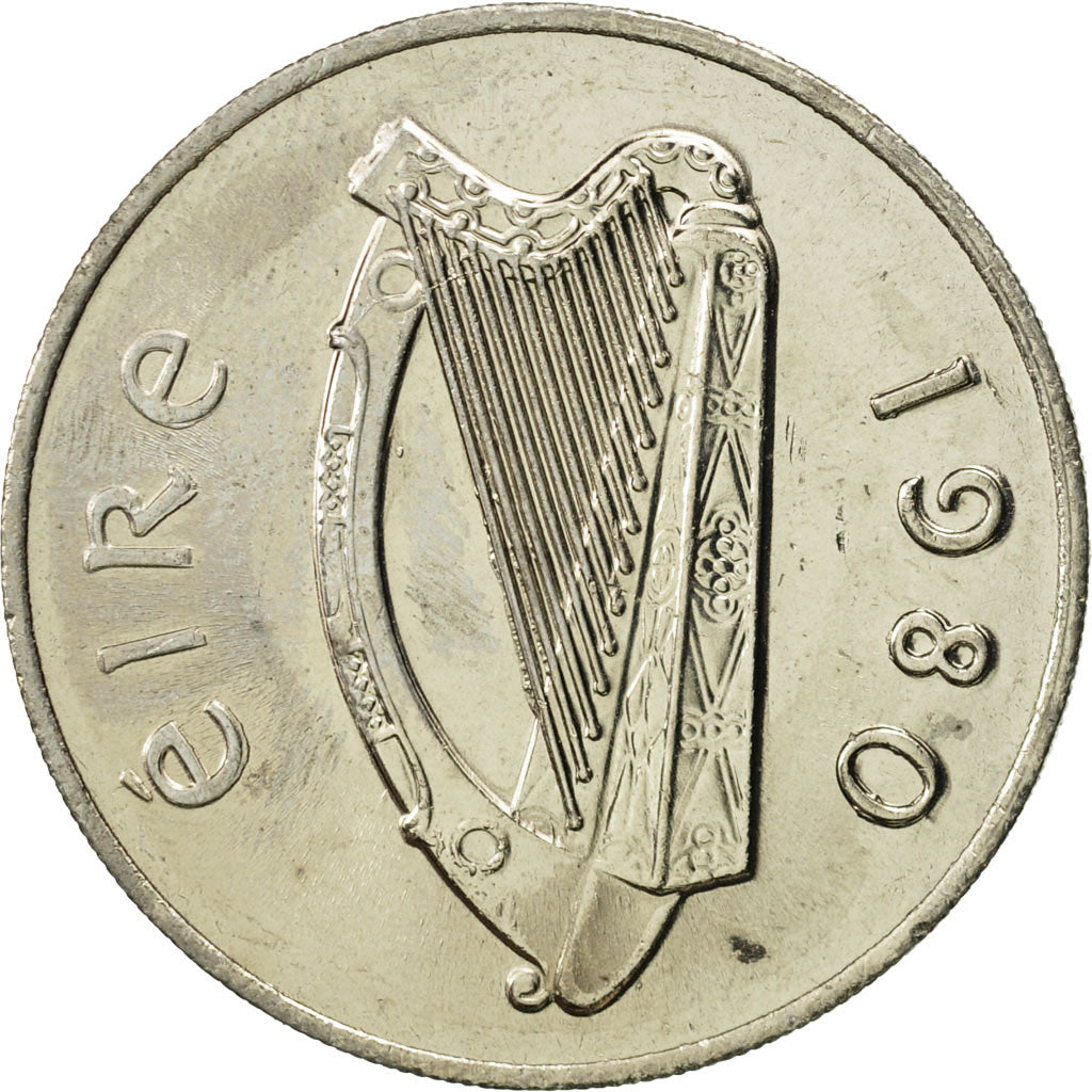 Monnaie, IRELAND REPUBLIC, 10 Pence, 1980, FDC, Copper-nickel, KM:23