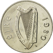 Monnaie, IRELAND REPUBLIC, 10 Pence, 1980, FDC, Copper-nickel, KM:23