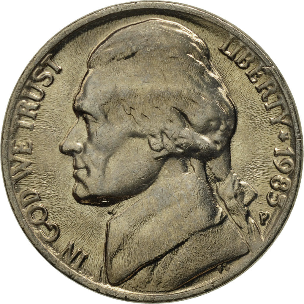 Münze, Vereinigte Staaten, Jefferson Nickel, 5 Cents, 1985, U.S. Mint