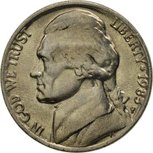 Münze, Vereinigte Staaten, Jefferson Nickel, 5 Cents, 1985, U.S. Mint