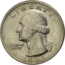 Coin, United States, Washington Quarter, Quarter, 1985, U.S. Mint, Philadelphia
