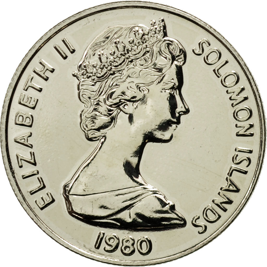 Solomon Islands, 5 Cents, 1980, MS(65-70), Copper-nickel, KM:3