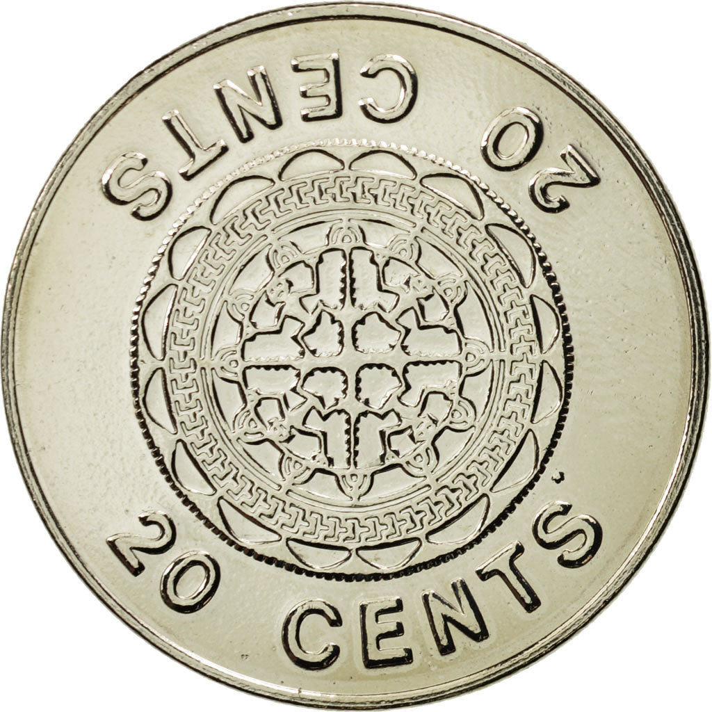 Solomon Islands, 20 Cents, 1978, MS(65-70), Copper-nickel, KM:5