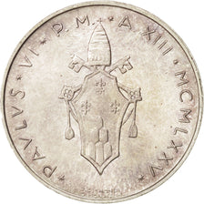 VATICAN CITY, 500 Lire, 1975, KM #123, MS(63), Silver, 29.3, 10.98