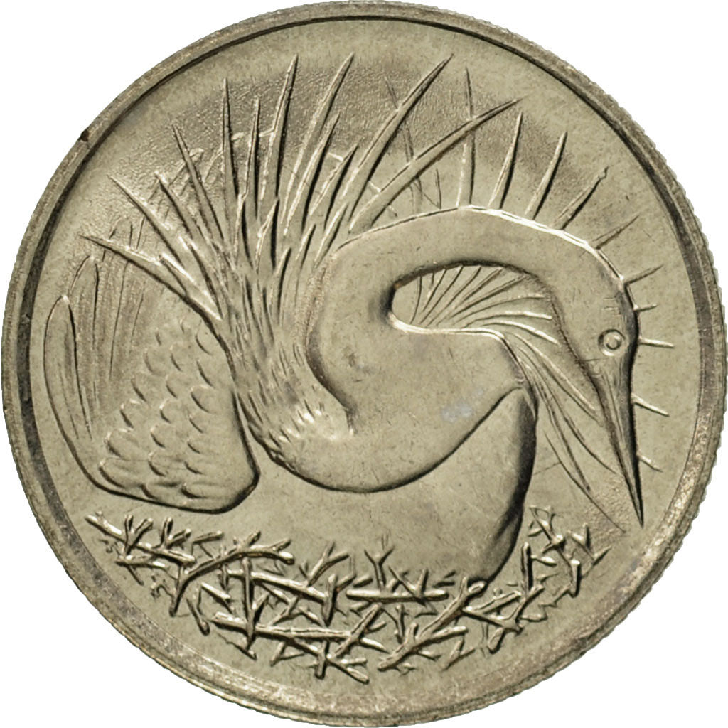 Coin, Singapore, 5 Cents, 1982, Singapore Mint, MS(65-70), Copper-nickel, KM:2