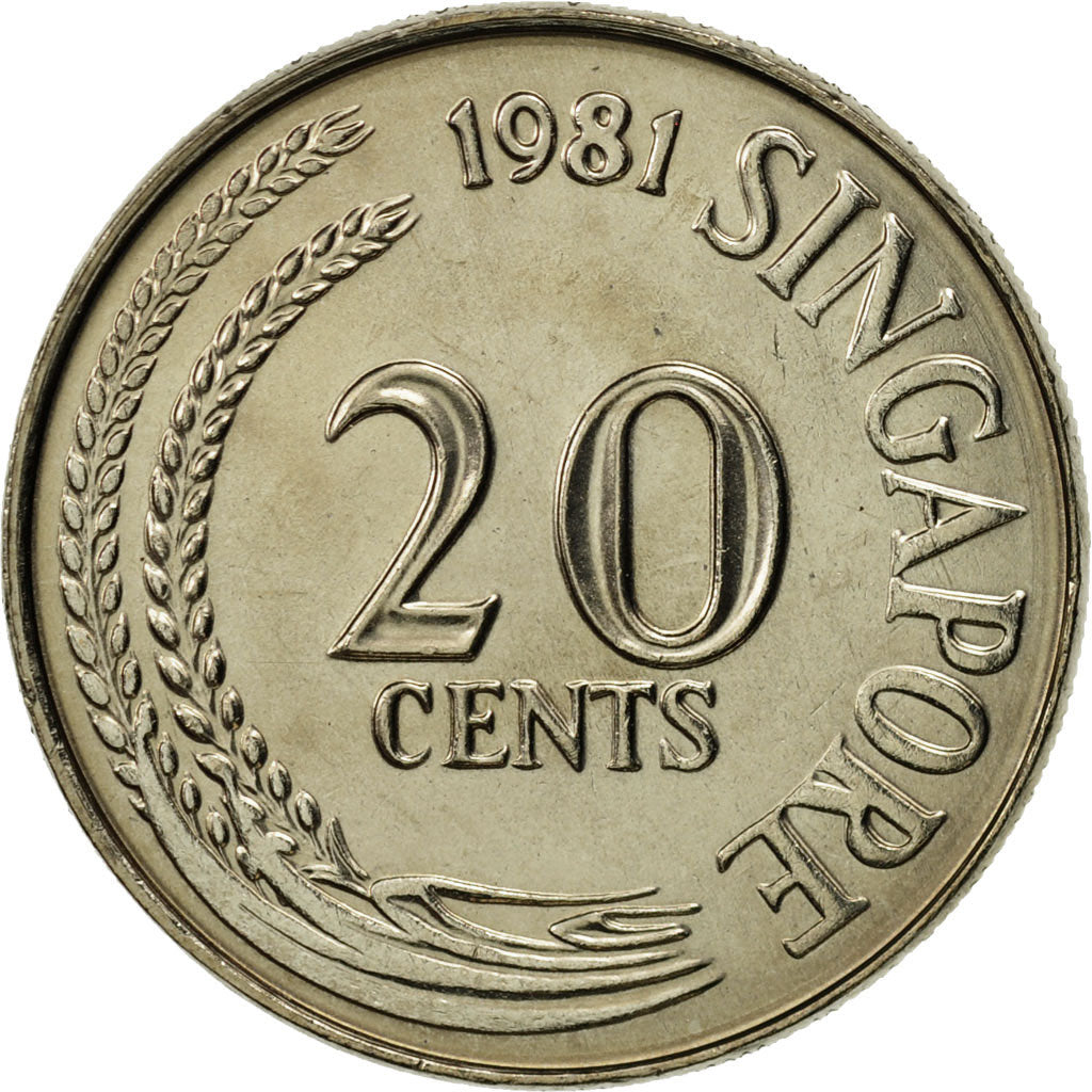 Monnaie, Singapour, 20 Cents, 1981, Singapore Mint, FDC, Copper-nickel, KM:4