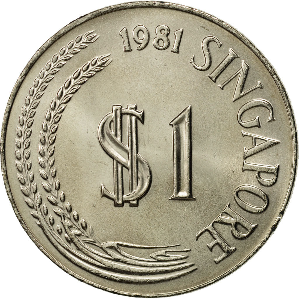 Singapore, Dollar, 1981, Singapore Mint, MS(65-70), Copper-nickel, KM:6