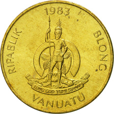 Coin, Vanuatu, 2 Vatu, 1983, British Royal Mint, MS(65-70), Nickel-brass, KM:4