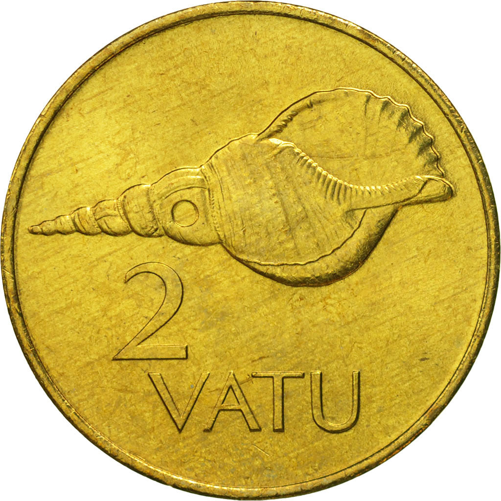 Coin, Vanuatu, 2 Vatu, 1983, British Royal Mint, MS(65-70), Nickel-brass, KM:4