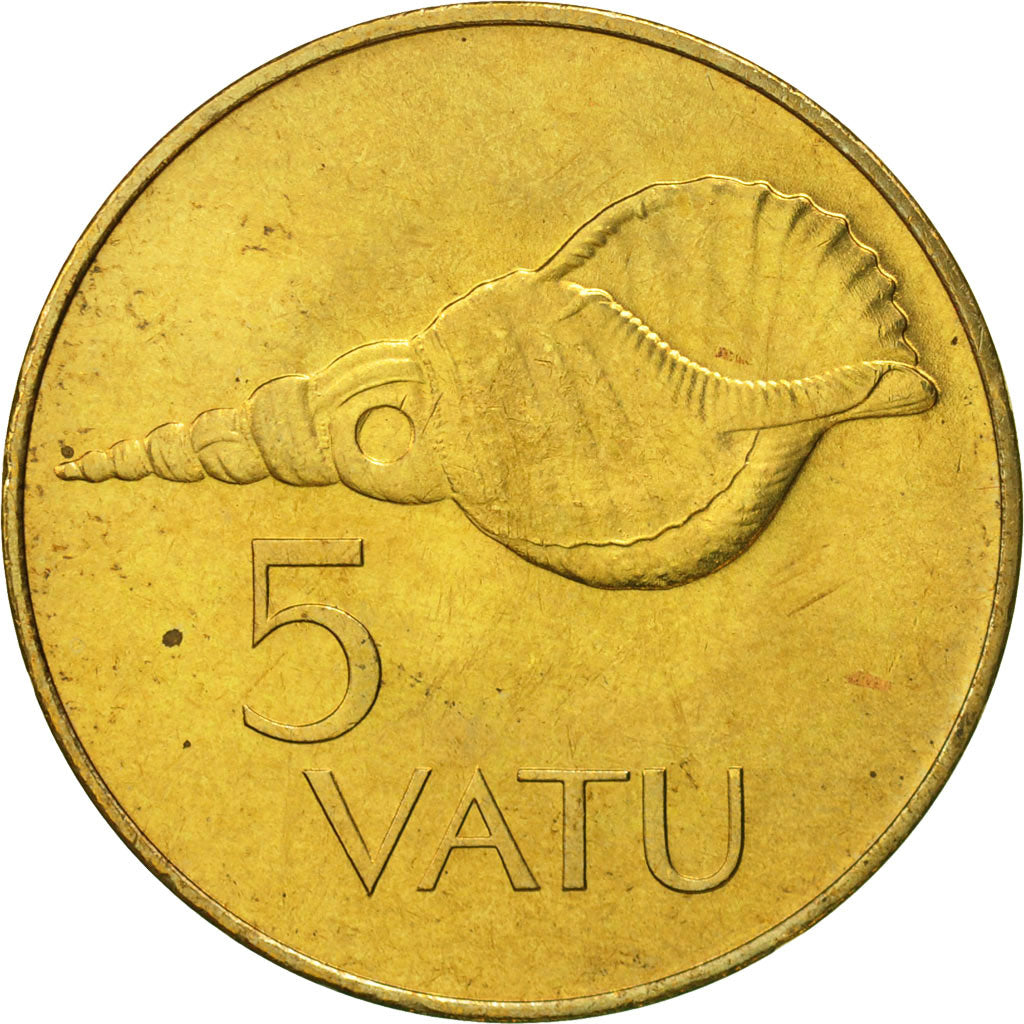 Coin, Vanuatu, 5 Vatu, 1983, British Royal Mint, MS(65-70), Nickel-brass, KM:5