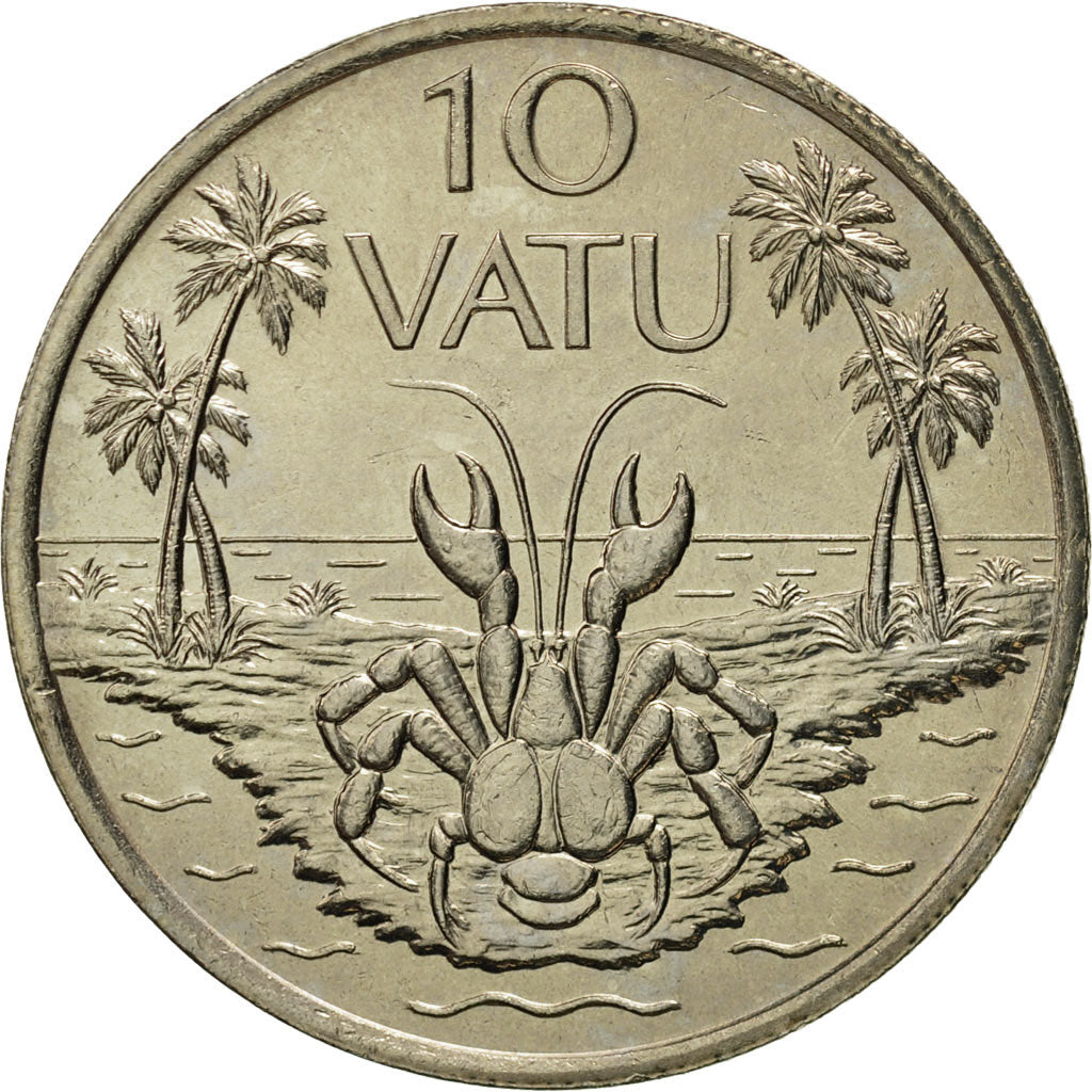 Coin, Vanuatu, 10 Vatu, 1983, British Royal Mint, MS(65-70), Copper-nickel, KM:6
