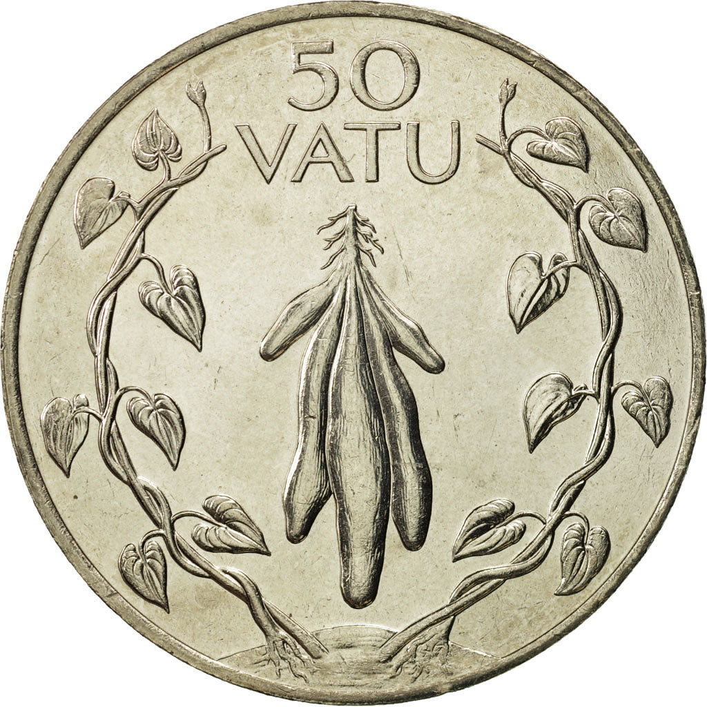 Coin, Vanuatu, 50 Vatu, 1983, British Royal Mint, MS(65-70), Copper-nickel, KM:8