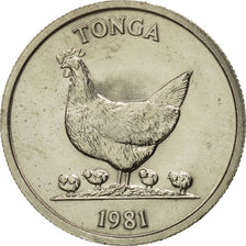 Tonga, King Taufa'ahau Tupou IV, 5 Seniti, 1981, MS(65-70), Copper-nickel, KM:68
