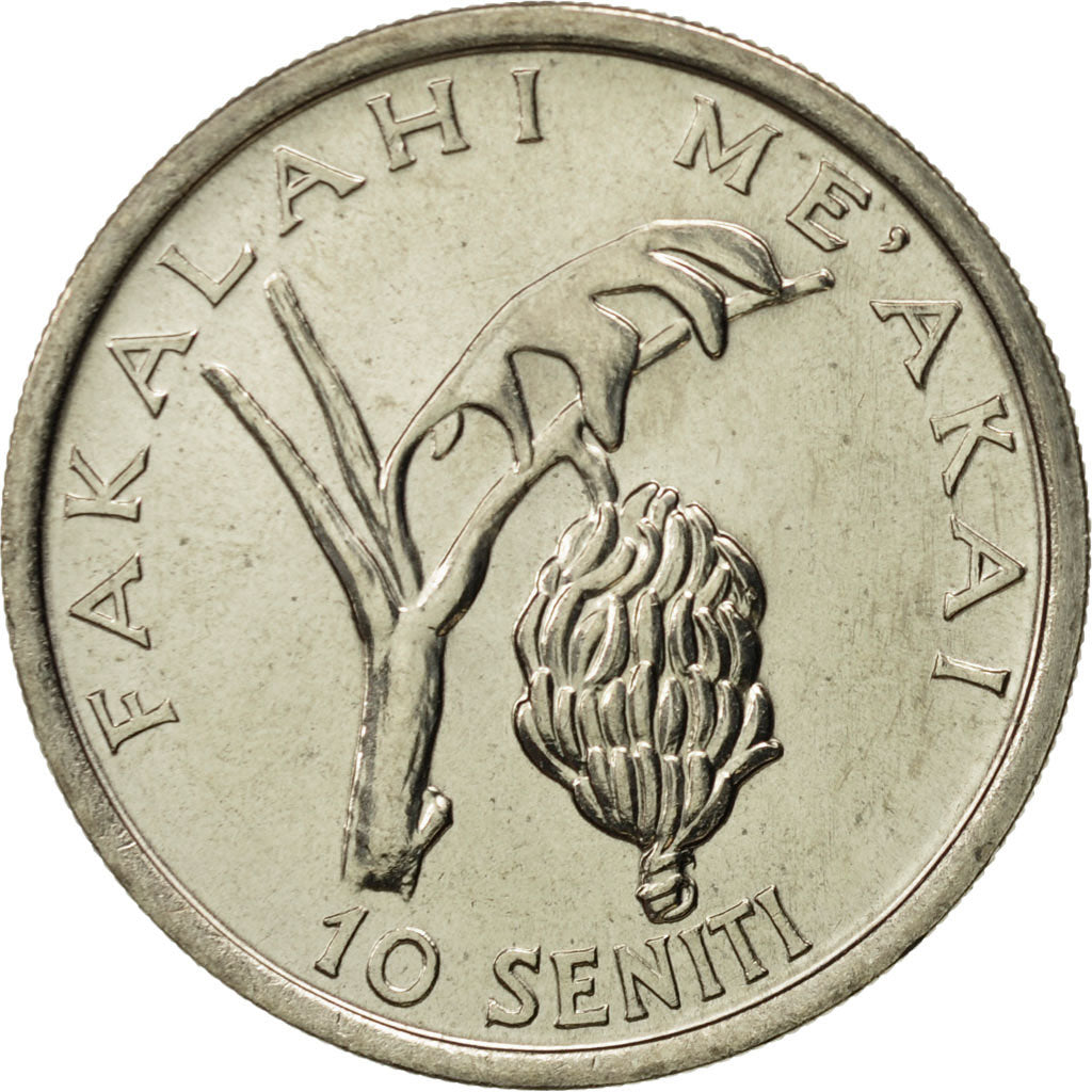 Coin, Tonga, King Taufa'ahau Tupou IV, 10 Seniti, 1981, MS(65-70)