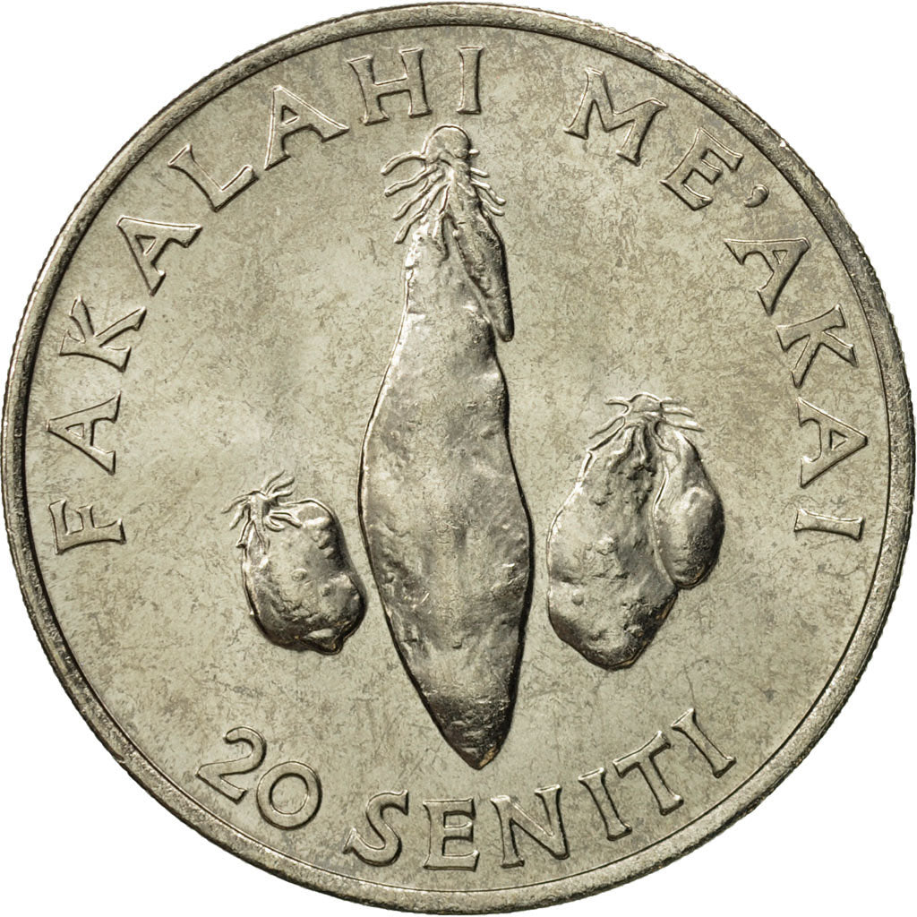 Coin, Tonga, King Taufa'ahau Tupou IV, 20 Seniti, 1981, MS(65-70)