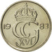 Moneta, Svezia, Carl XVI Gustaf, 25 Öre, 1983, FDC, Rame-nichel, KM:851