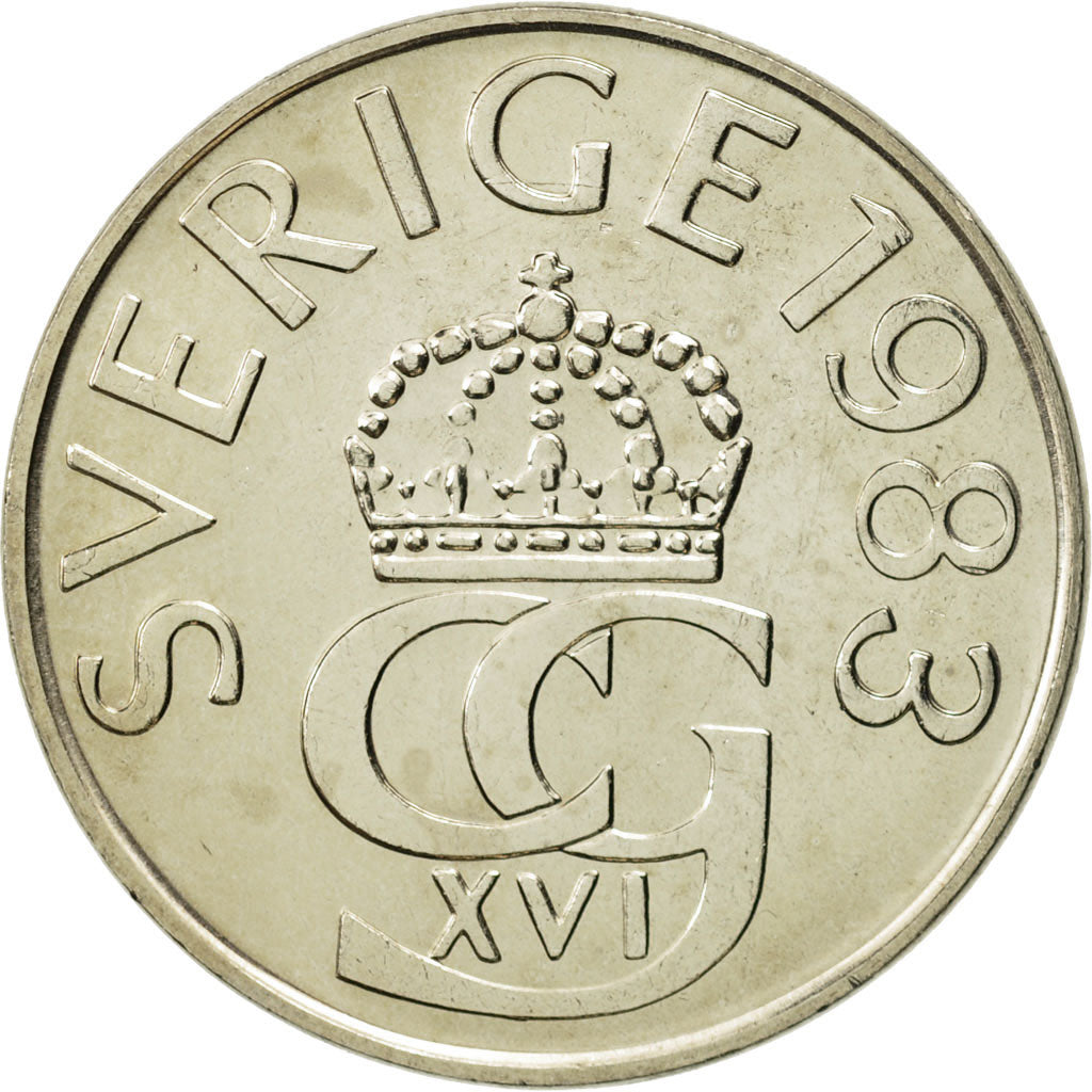 Monnaie, Suède, Carl XVI Gustaf, 5 Kronor, 1983, FDC, Copper-nickel, KM:853