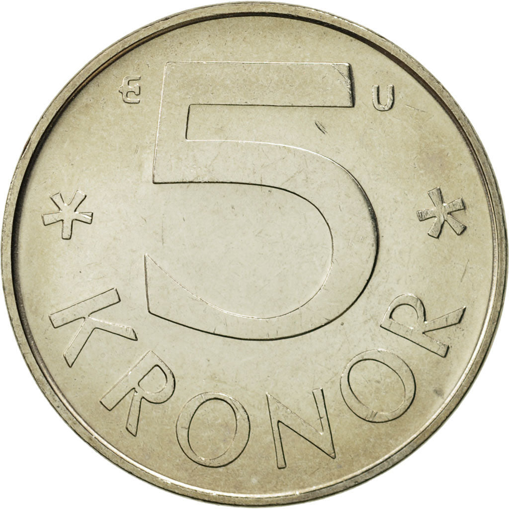 Monnaie, Suède, Carl XVI Gustaf, 5 Kronor, 1983, FDC, Copper-nickel, KM:853
