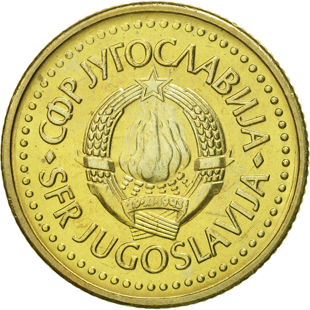 Coin, Yugoslavia, Dinar, 1983, MS(65-70), Nickel-brass, KM:86