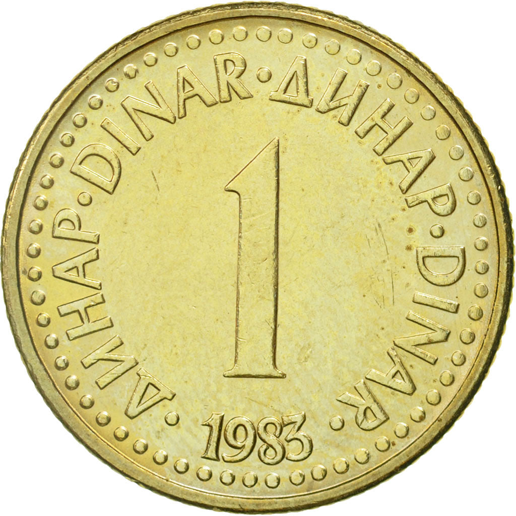 Coin, Yugoslavia, Dinar, 1983, MS(65-70), Nickel-brass, KM:86