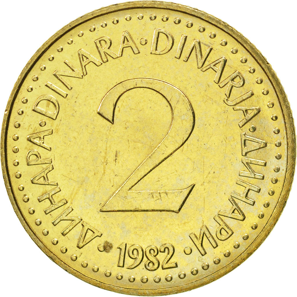 Münze, Jugoslawien, 2 Dinara, 1982, STGL, Nickel-brass, KM:87