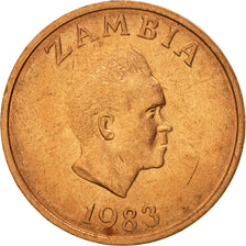 Coin, Zambia, Ngwee, 1983, British Royal Mint, MS(63), Copper Clad Steel, KM:9a