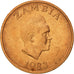 Coin, Zambia, Ngwee, 1983, British Royal Mint, MS(63), Copper Clad Steel, KM:9a